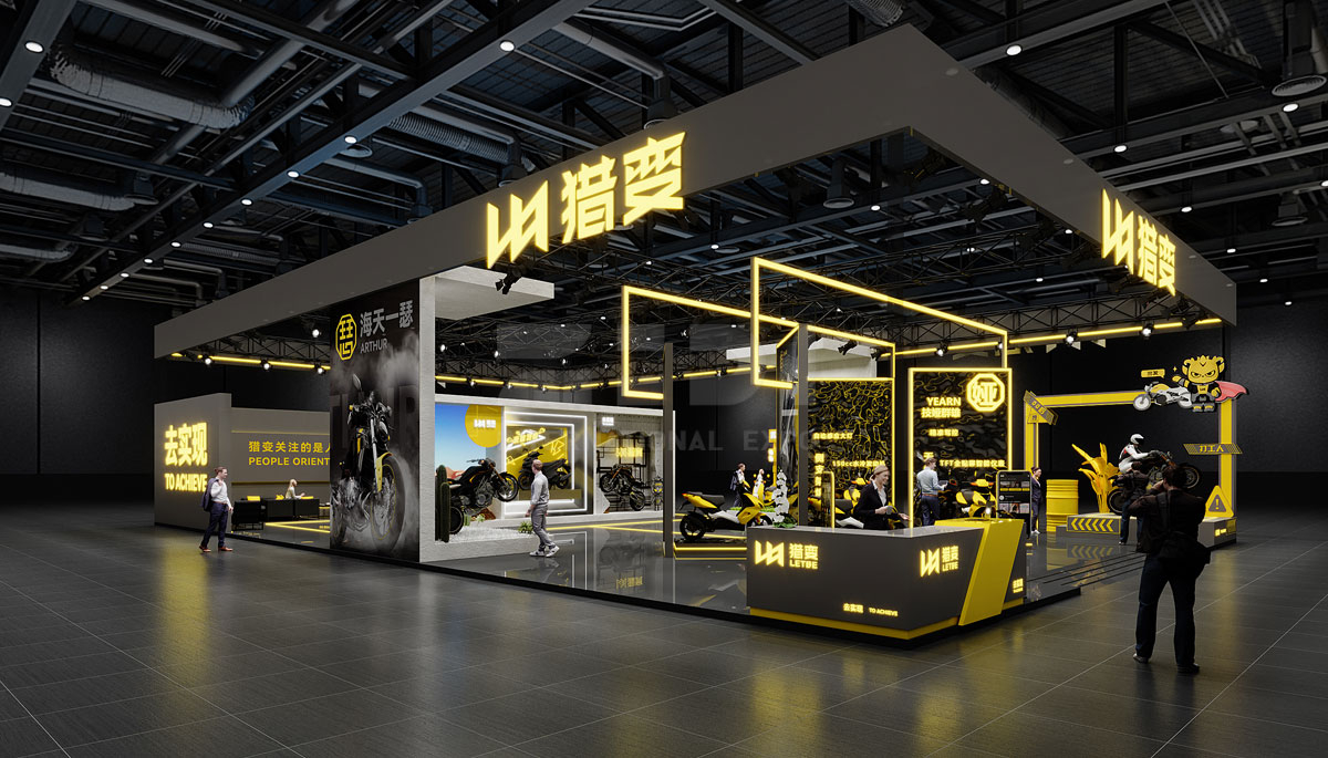 400㎡摩托車展臺設(shè)計(jì)圖
